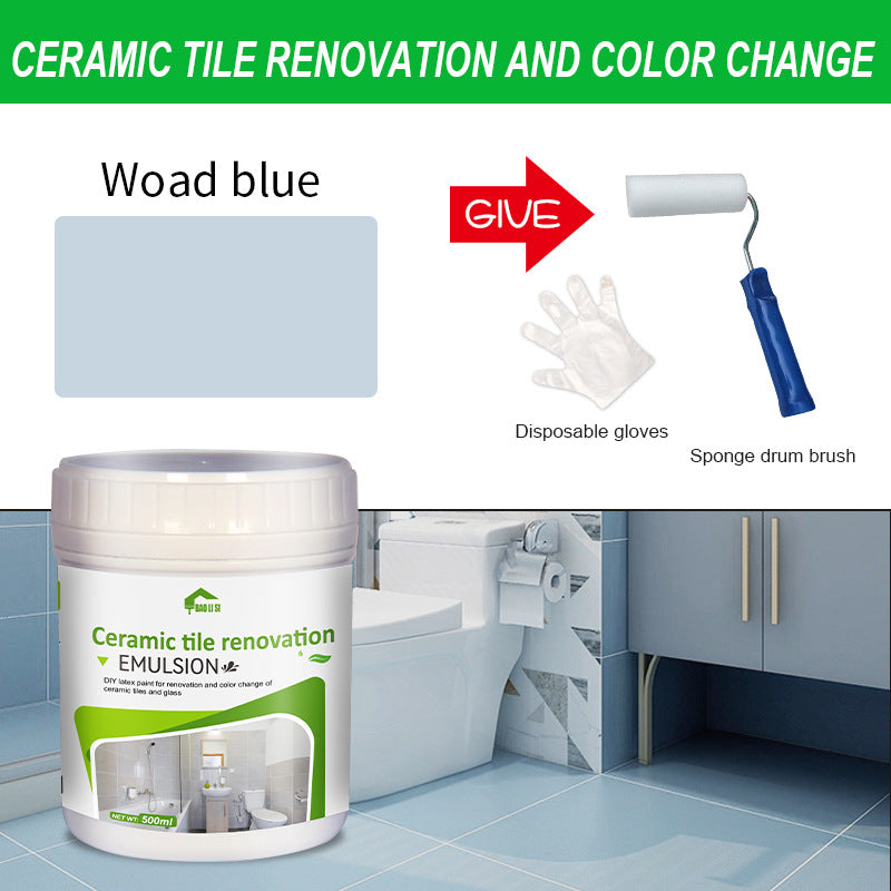 Water-based Tile Paint Bathroom Renovation Color Change Floor Coating Waterproof Wear-resistant Glass Latex Paint Mildew-proof