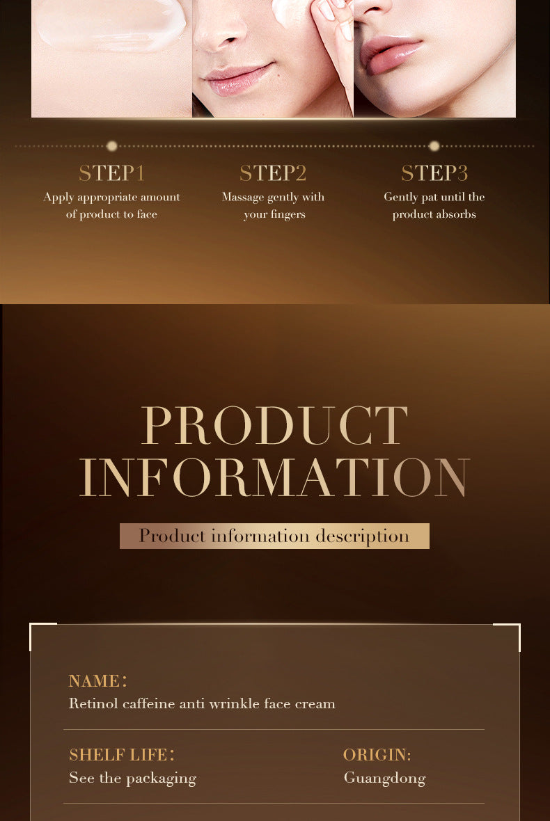 Full English Retinol Caffeine Face Cream50g SADOER Hydrating Moisturizing Cream  Wholesale