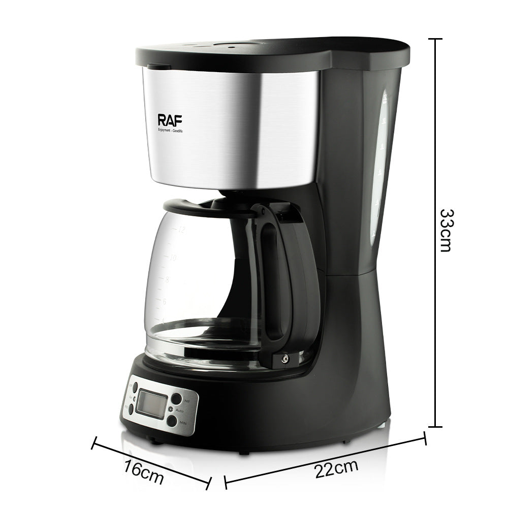 RAF Drip Coffee Maker Household Automatic Integrated Small Coffee Machine EU Plug Office Bedroom Moka Pot