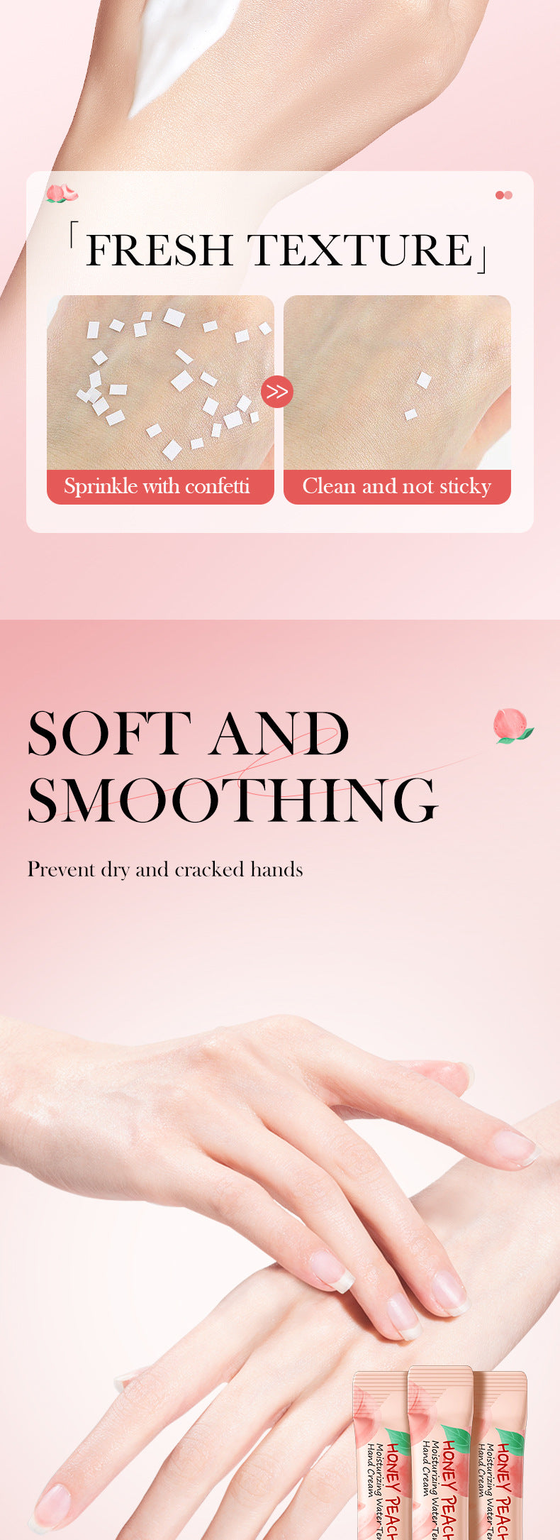 Pure English Hand Cream Box SADOER Avocado Peach Grapefruit Hydrating Hand Cream  Wholesale