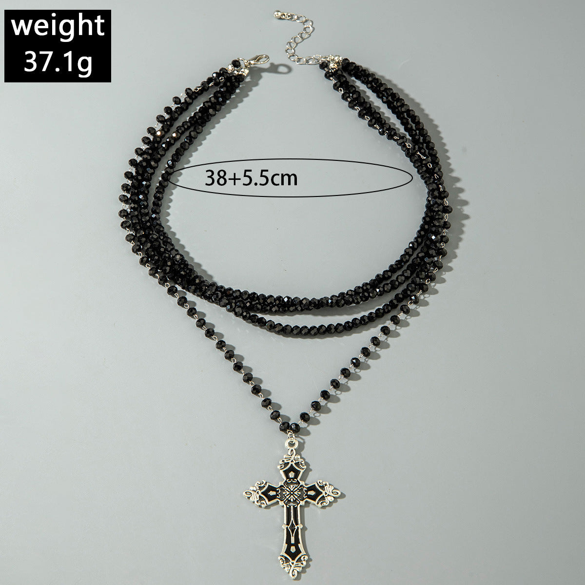 European and American Fashion Jewelry Beaded Tassel Double Layer Long Necklace Elegant Multi-layer Wear Y Type Necklace Ornament