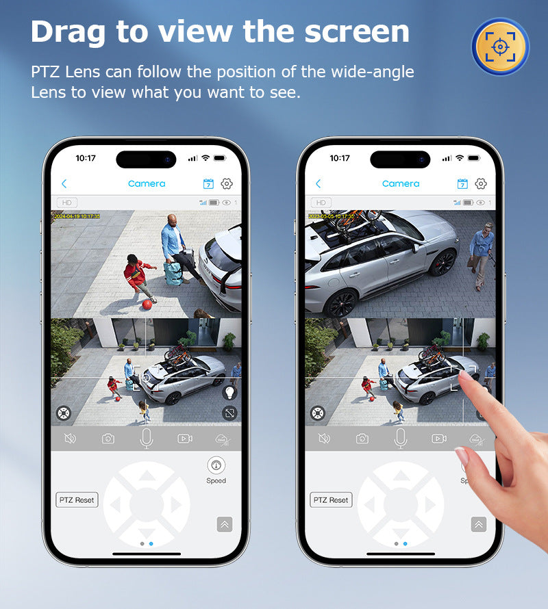4G Wireless Trinocular Multi-view Remote Control1510x Zoom Solar-Powered Camera600Ultra HD Night Vision