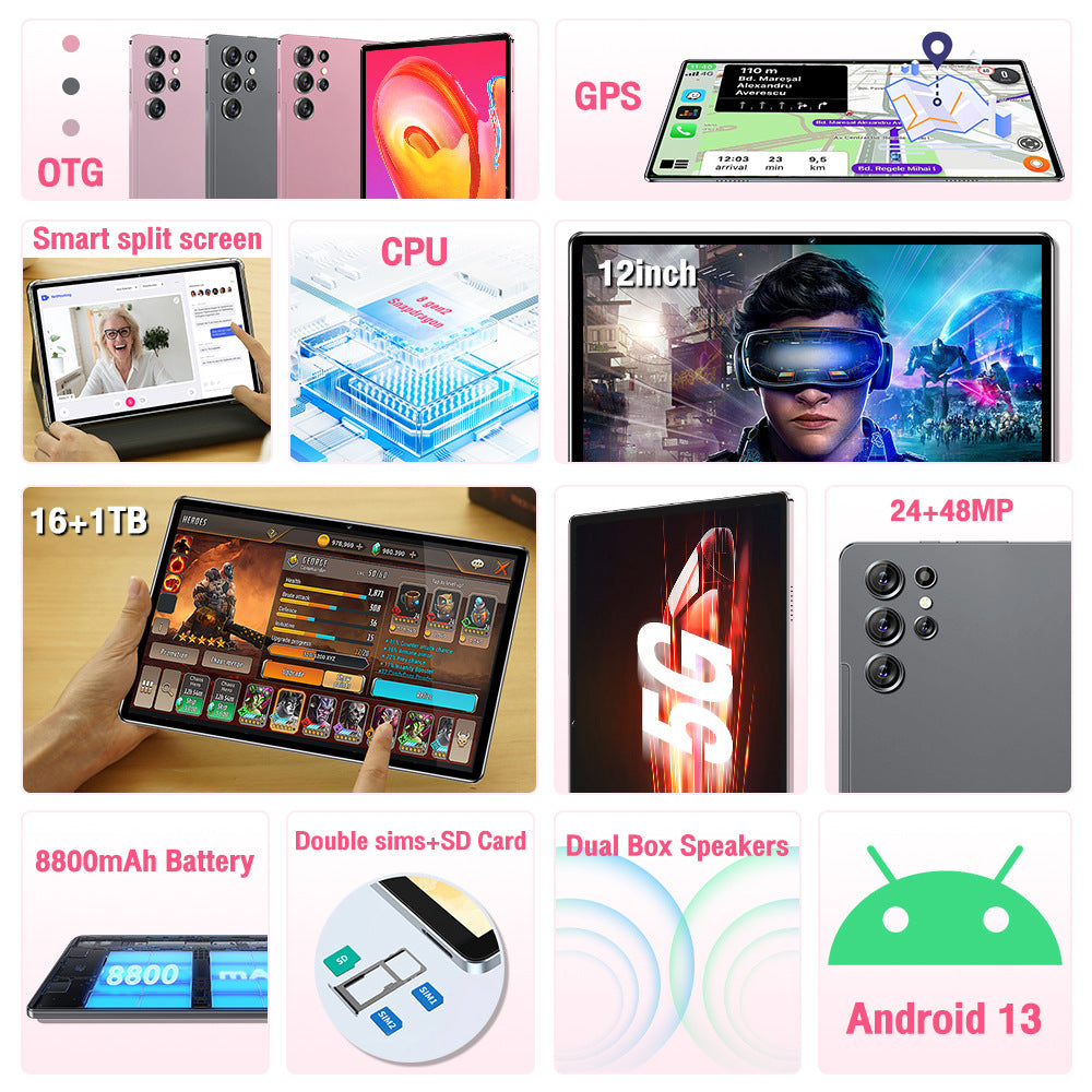 Tablet Tab Ultra High-End Android Smart Tablet10Inch WiFi Bluetooth Tablet(Popular)
