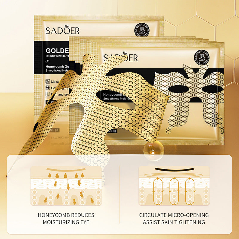 Gold Butterfly Eye Mask SADOER Eyes mask15g Moisturizing and Nourishing Tablets for Cross-Border Wholesale
