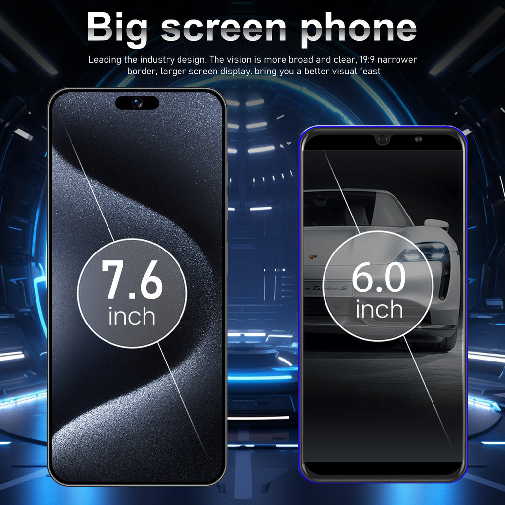 New i15 ProMax AliExpress Mobile7.3incell Screen Smartphone(Popular)