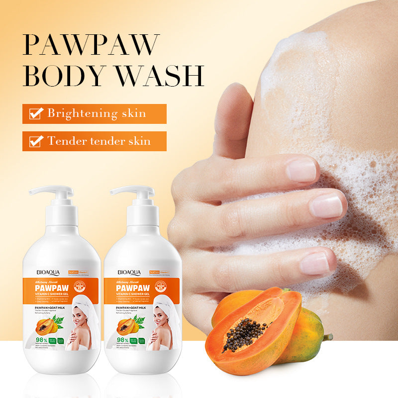 Papaya Body Wash480gBIOAOUA Vitamin C Cleansing and Moisturizing Body Wash Cross-Border Wholesale