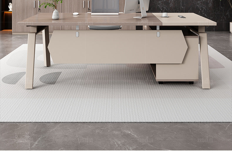 Office Desk Boss Desk and Chair Set Manager Supervisor Light Luxury High-End Office Desk and Chair Set Executive Office Desk