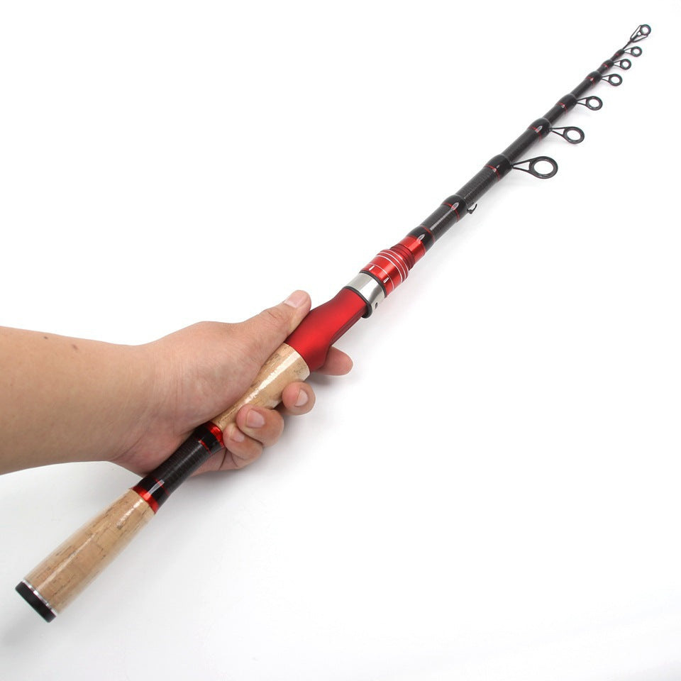 Ultra Short Ultra Light Portable Fishing Rod Carbon Fiber Telescopic Lure Rod Vibration Style Fashionable Lure Rod Lightweight Casting Small Sea Rod