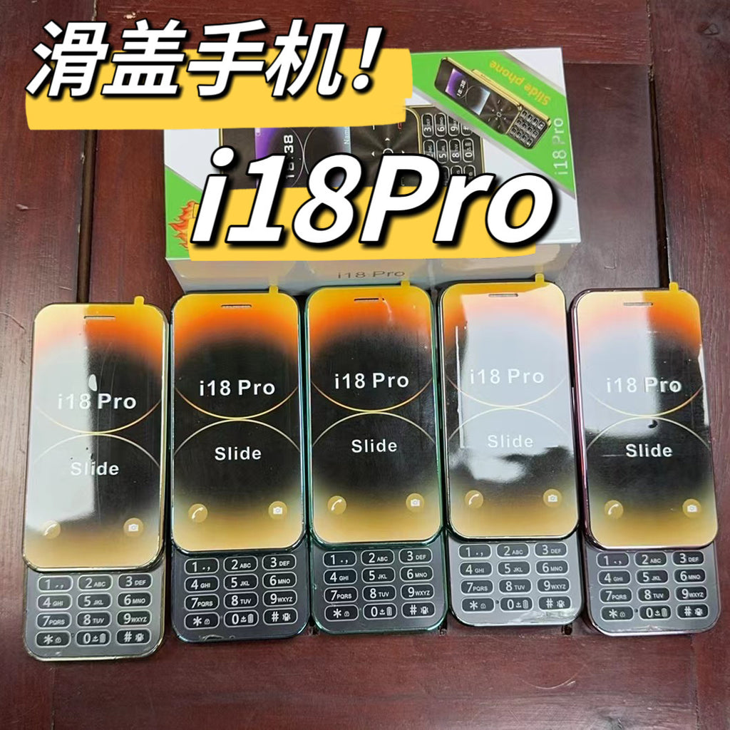 i18Pro Slide Function Phone i16 Pro Flip Cover Elderly Button Phone Pocket Backup Phone