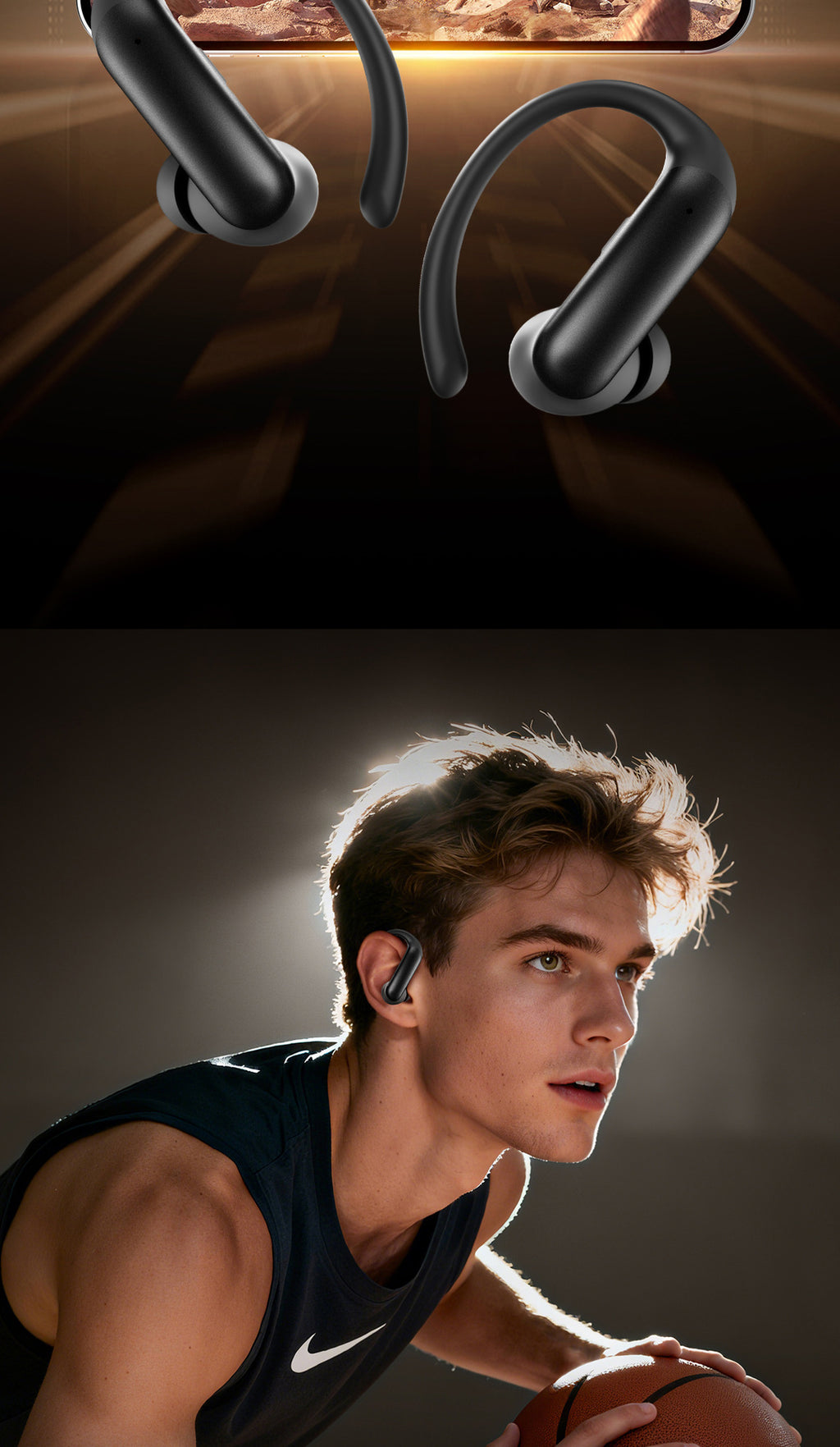 2025New M145Bluetooth ear-hook headphones with digital display OWS In-ear ultra-long battery life earphones private model