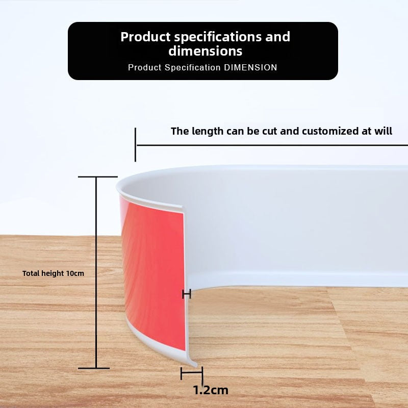 PVC Soft self-adhesive skirting board, rubber plastic stair corner wall sticker, window sticker, wall trim, waistline trim