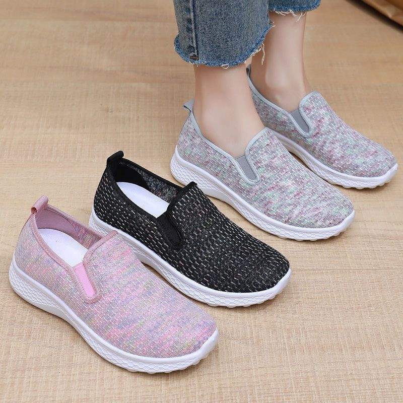Lightweight Breathable Slip-On Women's Shoes Autumn Breathable Sports Shoes for Women2025New casual thick-soled shoes for the year