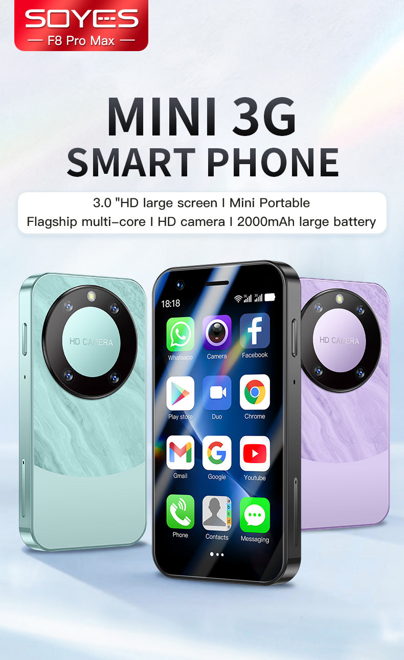 Hot Sale F8 Pro Mini Mobile Phone Dual Sim Quad Core Google Store Android Smart Small Phone(Popular)