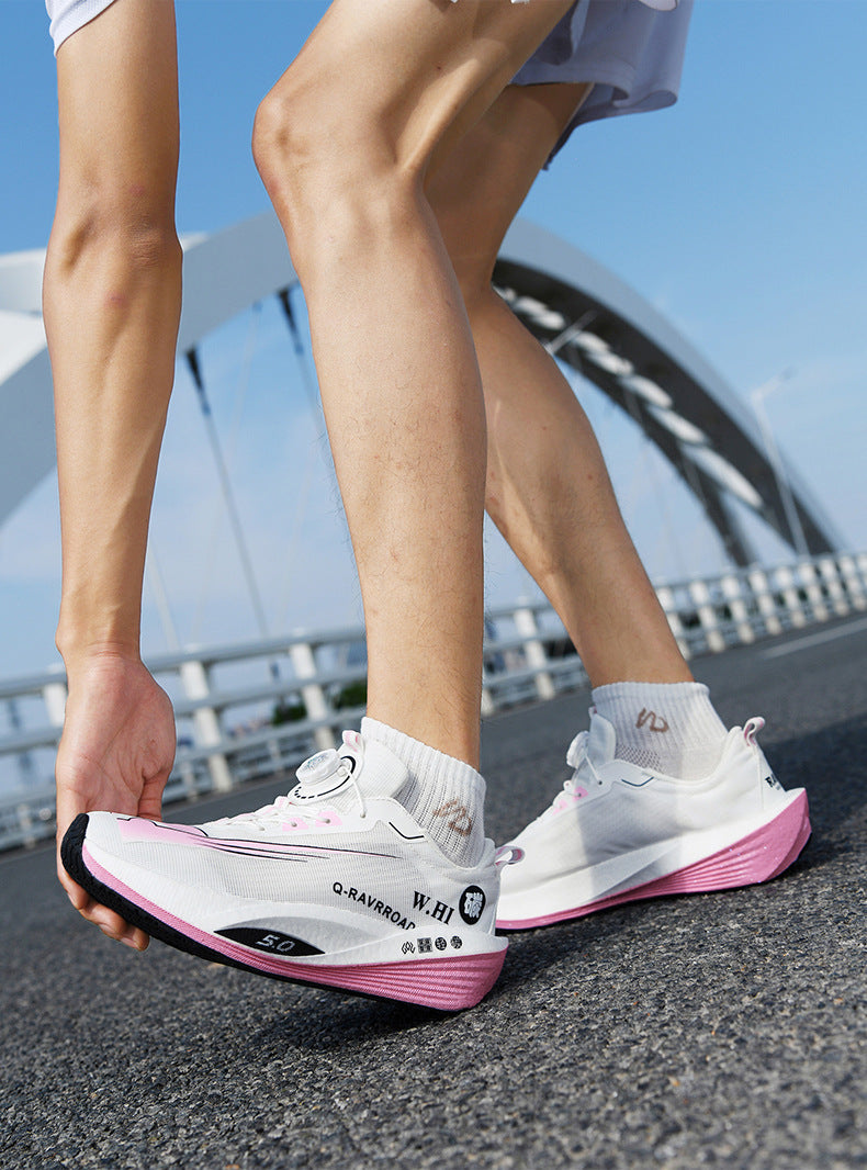 2025Autumn Winter New Style Real Explosive Carbon Plate Soft Sole Wear-Resistant Sports Shoes Parent-Child Rotating Buckle Comfortable Shock Absorption Rebound Running