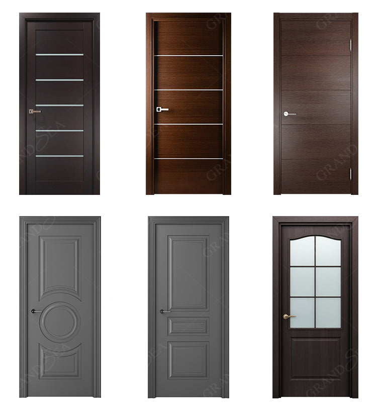 Luxurious Wooden Internal Door Design Doors Interior With Frame for Bedroom Apartment Villa