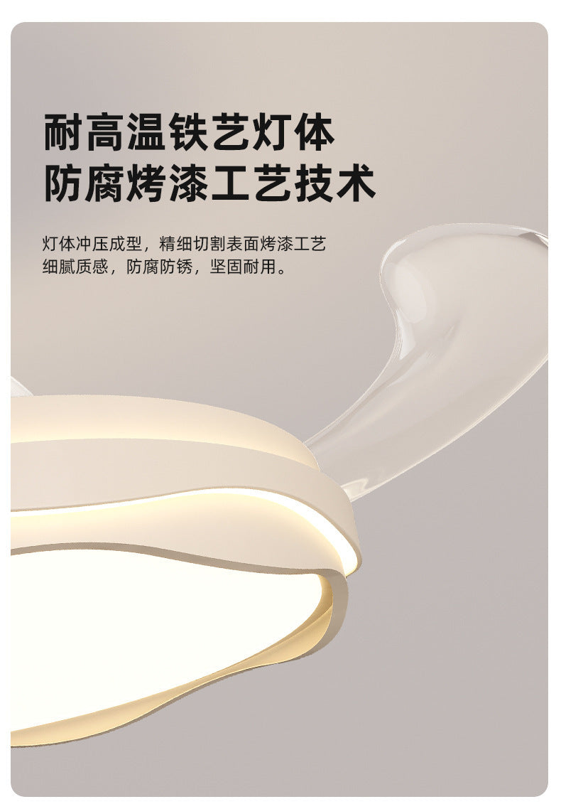 Invisible Fan Lamp Restaurant Chandelier2025New high-end fan light Zhongshan lighting for living room and bedroom ceiling fan light