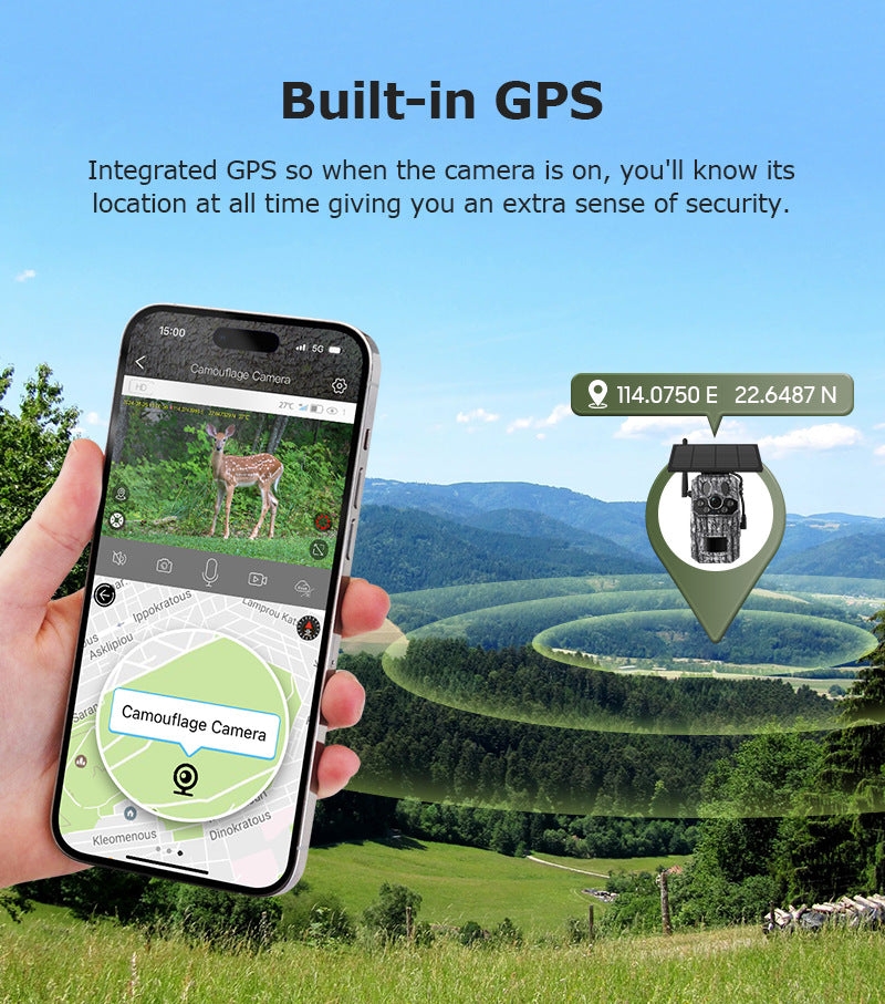 Private Model4G Camouflage Camera Camera Smart GPS Positioning AI Supports temperature detection recognition