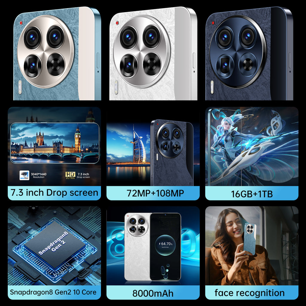 New model exclusive C30 Pro Original Smart5G Extra-large Screen Mobile Phone16+1T Overseas Version Direct Source Sale
