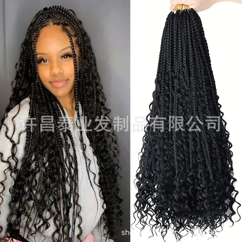 Three-strand Braid Concubine Xuchang Chemical Fiber Crochet Hair European and American Style Wig Braid Goddess Box Braids Hair