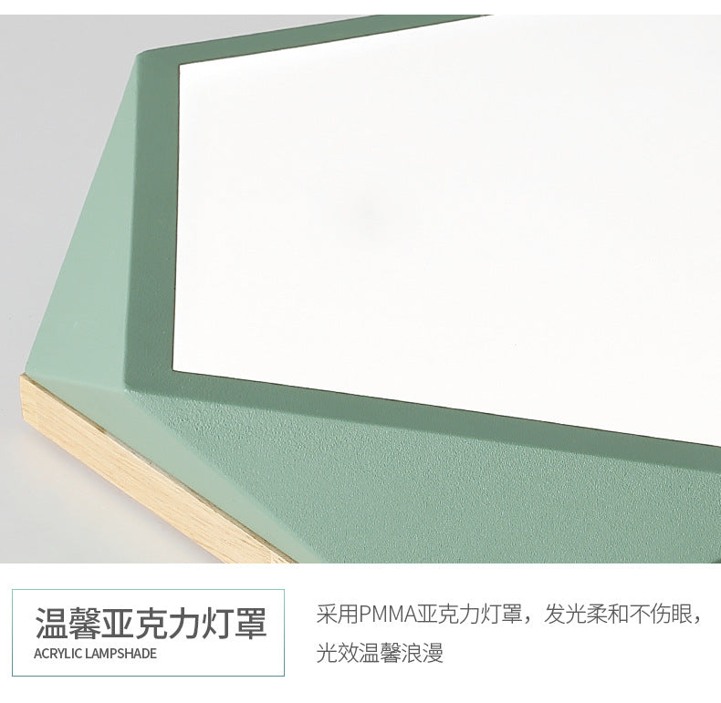 Creative Geometric Ceiling Light led Bedroom Lamp Nordic Creative Boys Girls Children's Room Lamp Iron Art Living Room Lamp