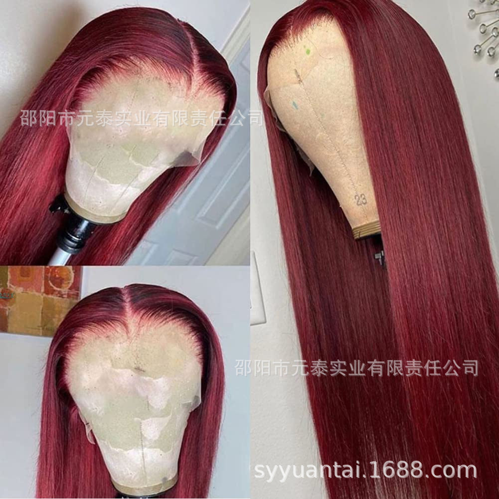 99J Burgundy Lace Front Wigs 13x4 Straight Lace Frontal Wigs