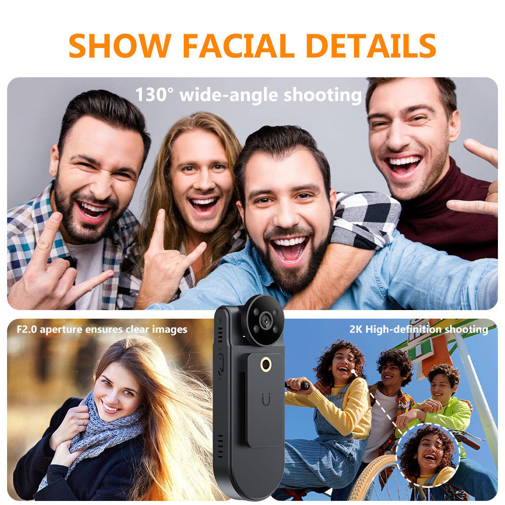 New L20High Definition Handheld Camera Portable Head and Back Clip Camera WiFi Connection ZF Outdoor Sports Recorder
