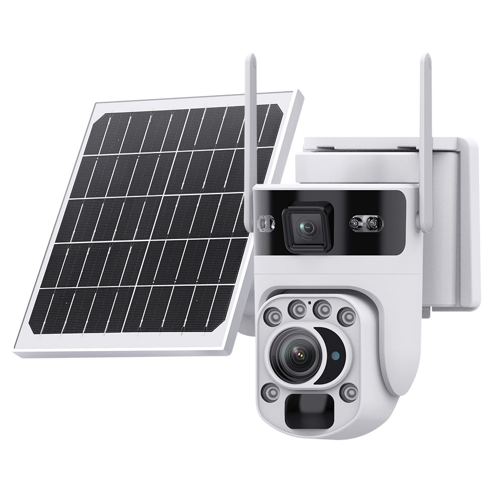 Outdoor202X Zoom Solar Camera Dual Lens Low Power Consumption Full Color Night Vision Mobile Remote Monitoring