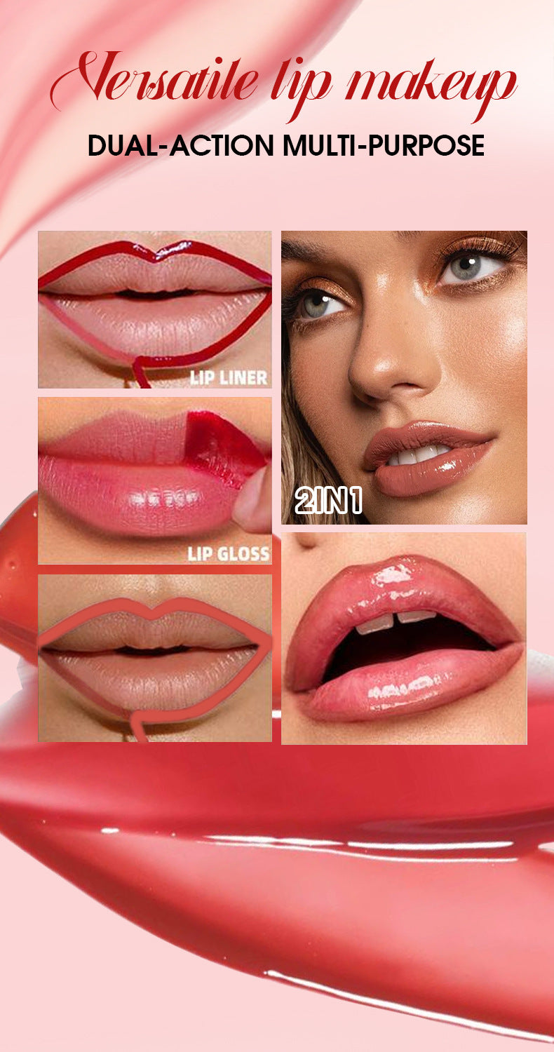 Makeup Peel-off Lip Glaze Nude Color Lip Gloss Pen Film-forming Waterproof Long-lasting Non-stick Cup Full Supply