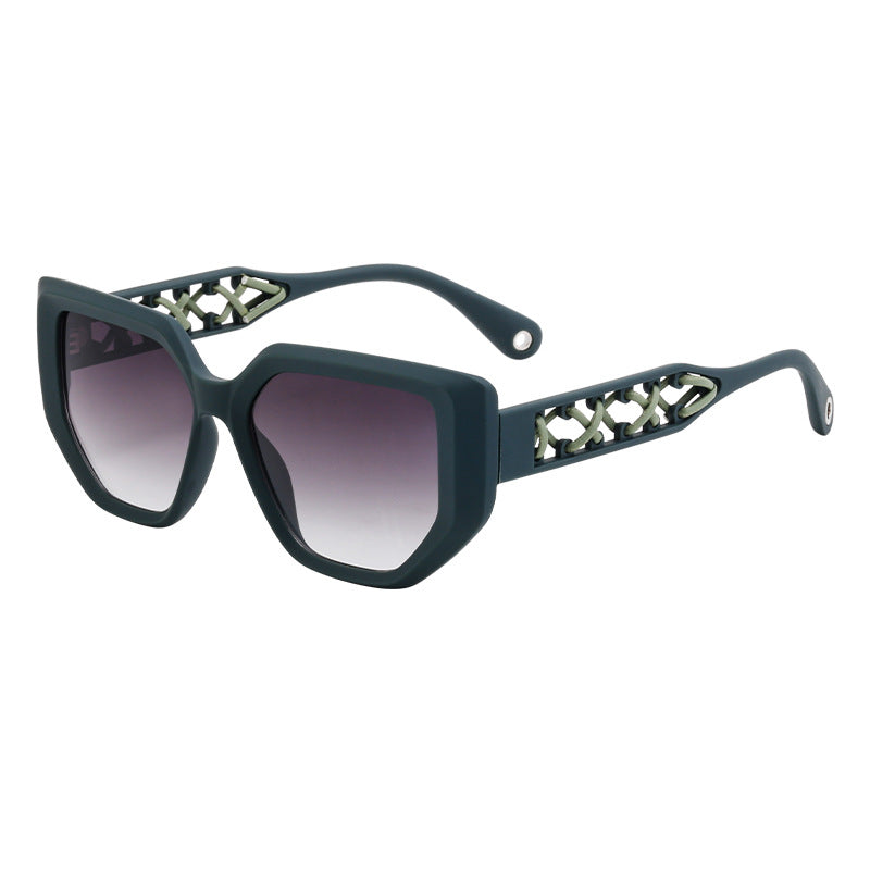 European and American Cat Eye Sunglasses for Women, High-End Hollow Frame Small Frame Sunglasses, Natural Look Glasses sunglasses