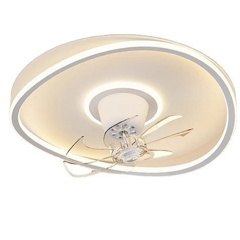 Shaking Head Fan Light Bedroom Ceiling New Ultra-Thin Cloud Light Children's Room Light360Eye Protection Smart Ceiling Fan Light