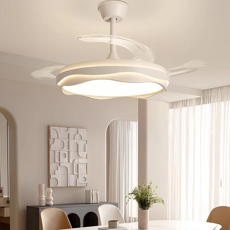 Invisible Fan Lamp Restaurant Chandelier2025New high-end fan light Zhongshan lighting for living room and bedroom ceiling fan light