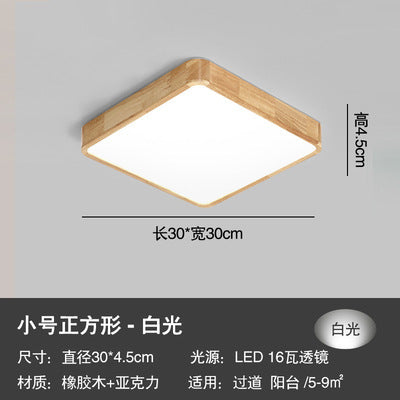 Log led Ceiling Lamp Living Room Balcony Tatami Wabi-Sabi Style Japanese Style Wood Art Corridor Nordic round bedroom