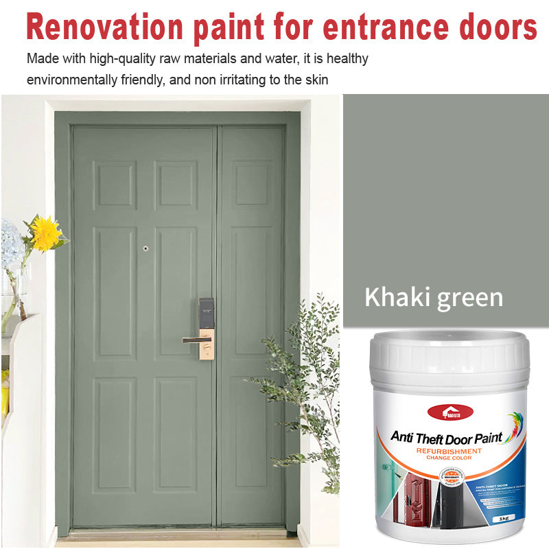 Anti-theft Iron Door Paint Metal Aluminum Alloy Iron Door and Window Renovation Color Change Rust-Proof Water-Based Paint Latex Paint