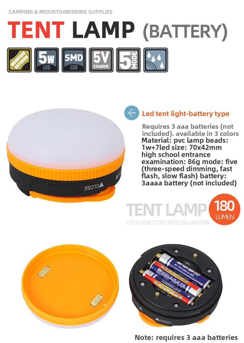 Outdoor Camping Light LED Camping Tent Light with Magnet Hook Camp Light USB Rechargeable Emergency Light for Home Use