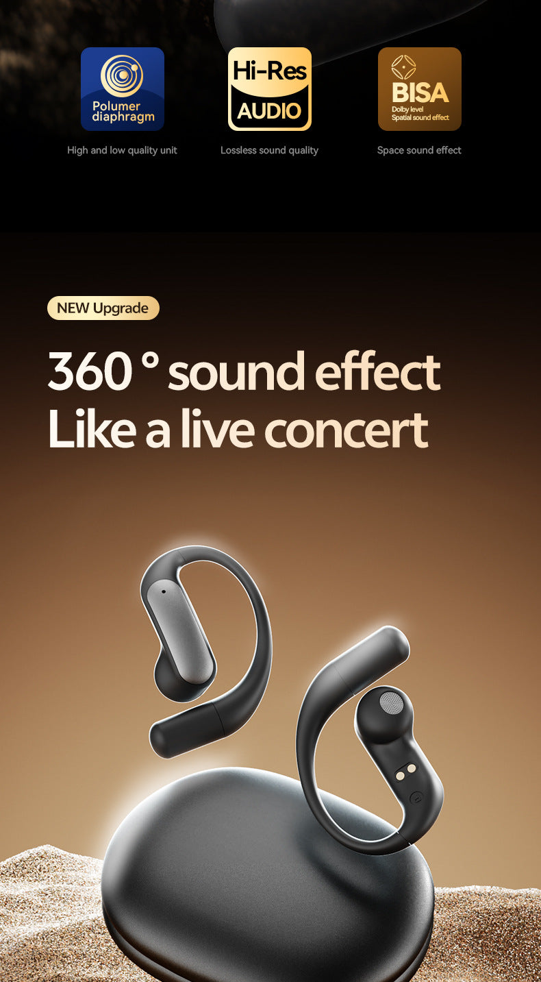 2025Popular M129Ear-mounted Digital Display Bluetooth Earphones Private Model High Appearance Wireless Bluetooth Earphones