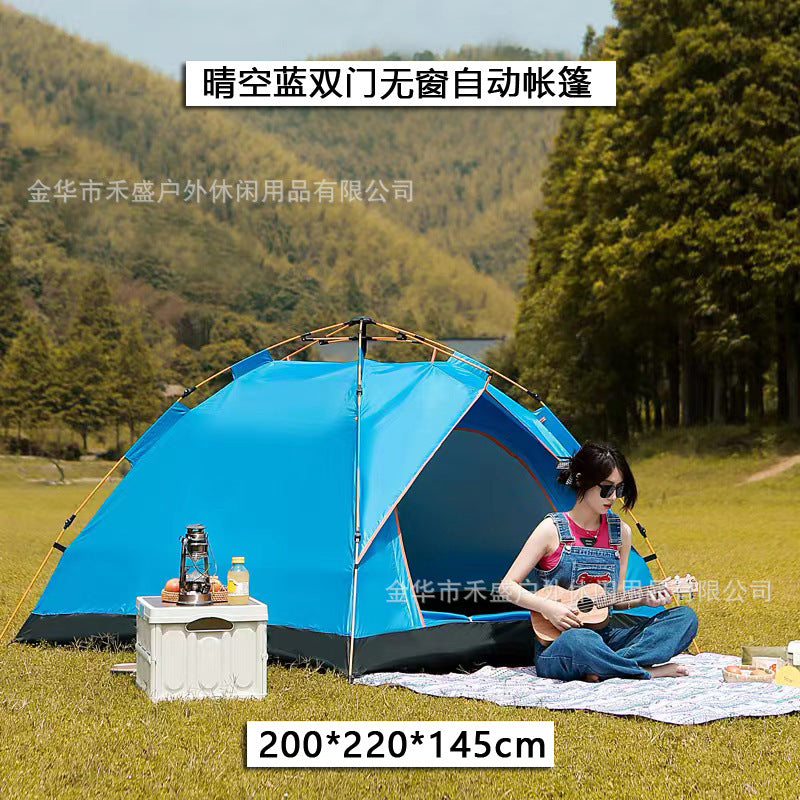 Tent Outdoor Portable Folding Automatic Camping Quick Open Sun Protection Thickened Rainproof Tent Full Set Wholesale