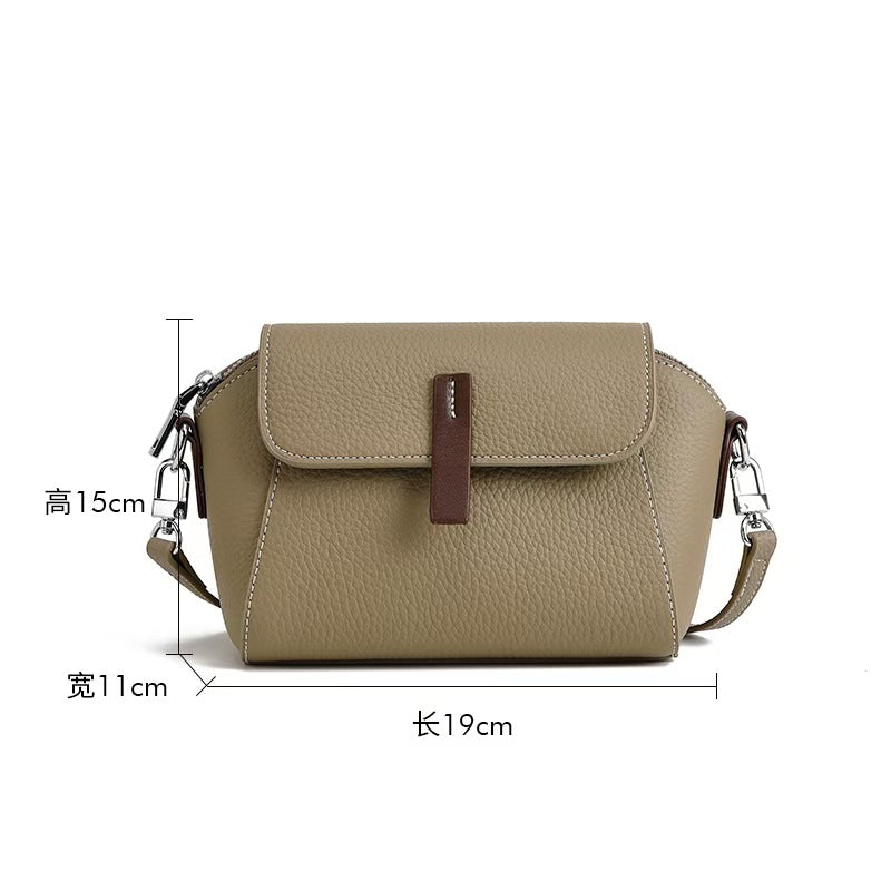 Bestselling Handbag2025New Genuine Leather Women's Bag Fashionable High-End Single Shoulder Crossbody Bag Versatile Shell Small Bag