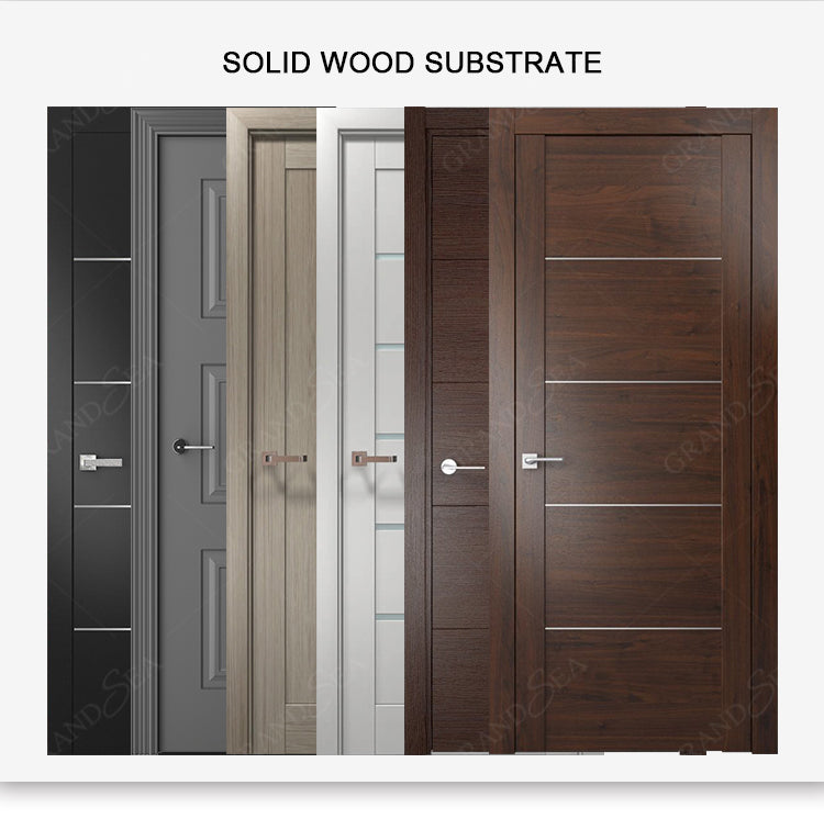 Luxurious Wooden Internal Door Design Doors Interior With Frame for Bedroom Apartment Villa
