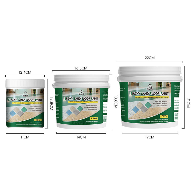 Qixia Epoxy Color Sand Floor Paint Cement Floor Paint Wear-resistant Imitation Marble Paint Self-leveling Floor Paint
