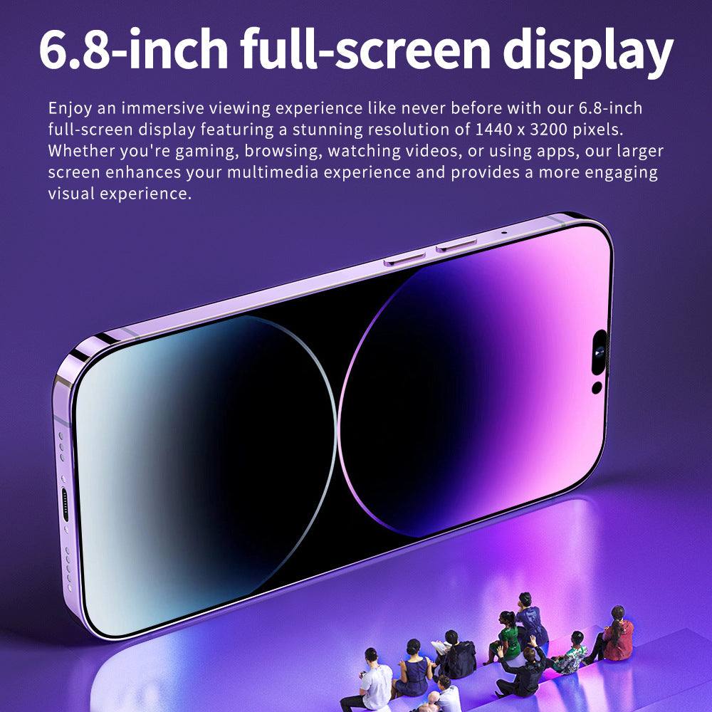 i15Promax Mobile Phone4G All Netcom6+128G Smartphone6.8Wholesale of High-Definition Large Screens