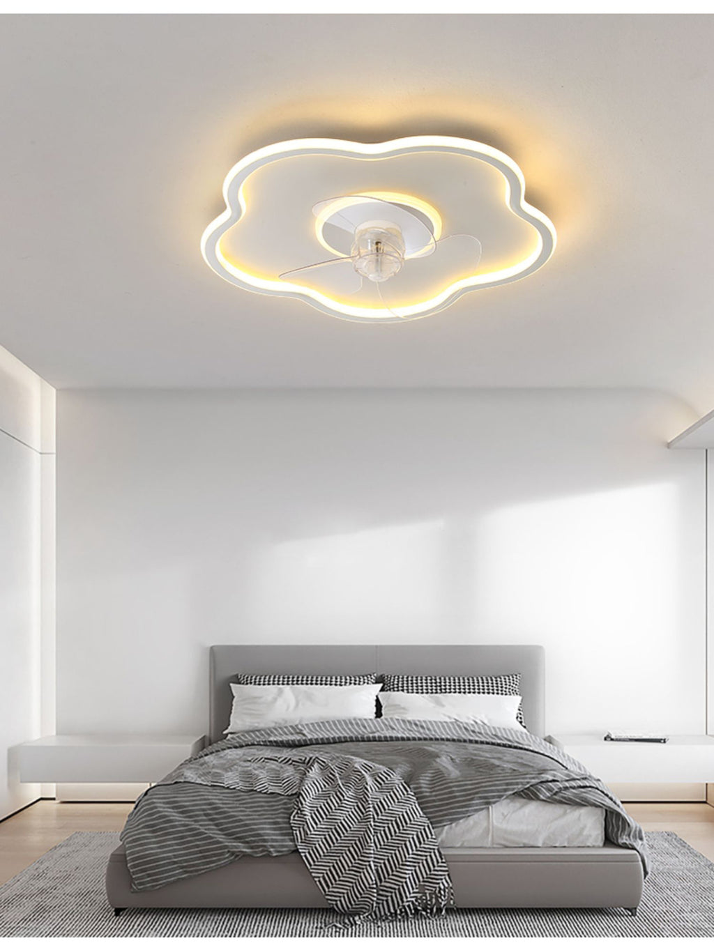 Smart Bedroom Ceiling Fan Light, Ceiling Fan Light, Simple Dining Room Ultra-thin Modern Living Room Household Electric Fan Chandelier