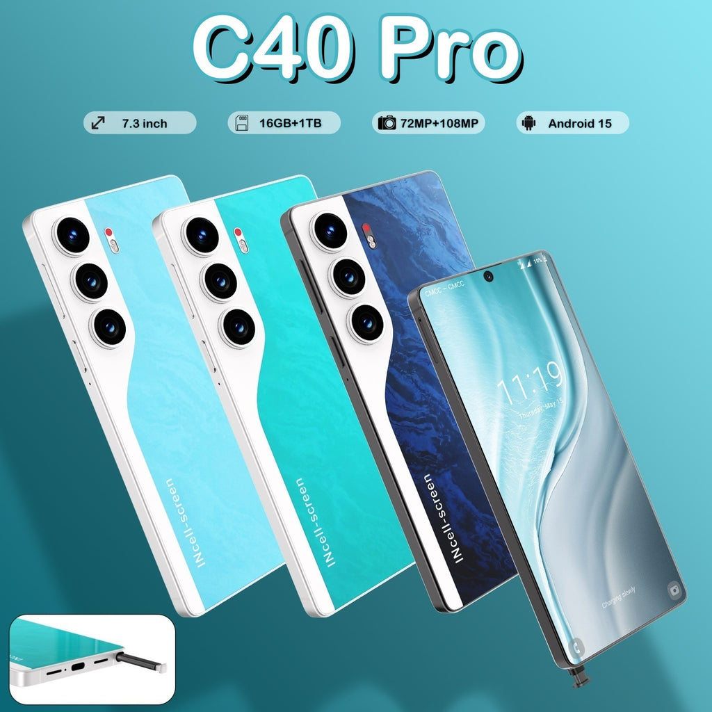 Bestsellers in Southeast Asia C40 Pro Smartphone16+1T Android Phone7.3Inch Large Screen