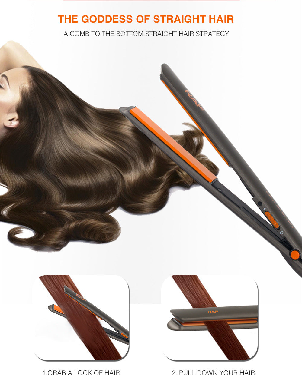 Hair Straightening Iron Portable Hair Curler for Dormitory and Home Use, Fluffy and Easy to Carry, Multifunctional Curling Iron