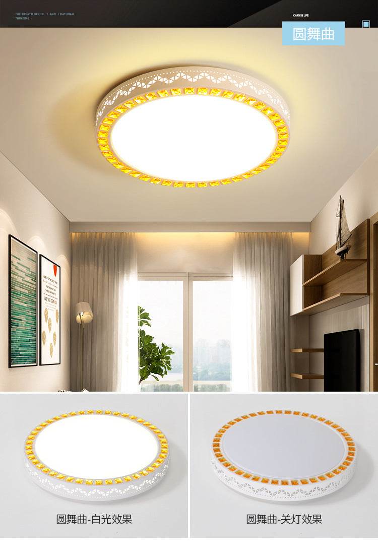 Bedroom Lamp Round Light Fixture LED Living Room Home Ceiling Light Fixture Simple Modern Cozy Romantic Creative Room Lamp