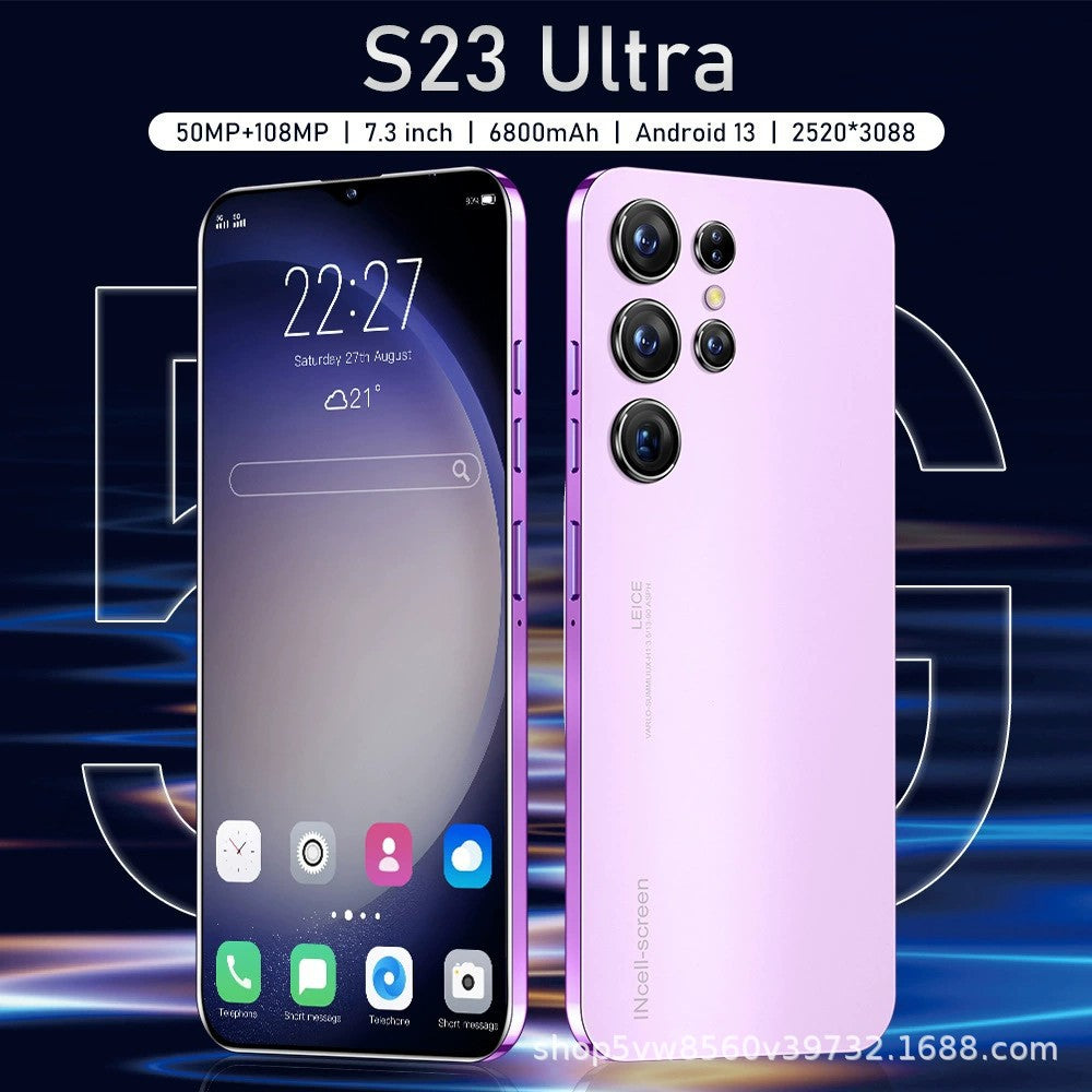 Mobile Phone S23+Ultra True4G Perforated Mesh7.380010,000 Pixels8+256G Super Large Screen