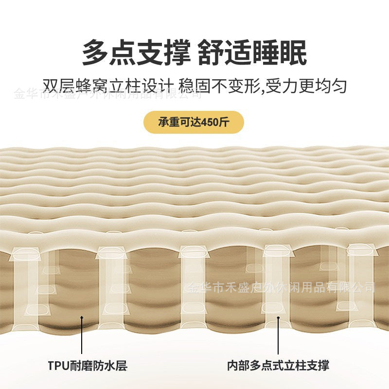 Inflatable Mattress Outdoor Automatic Hiking Camping Tent Moisture-Proof Mat Single Thick Home Sleeping Pad Air Mattress Bed