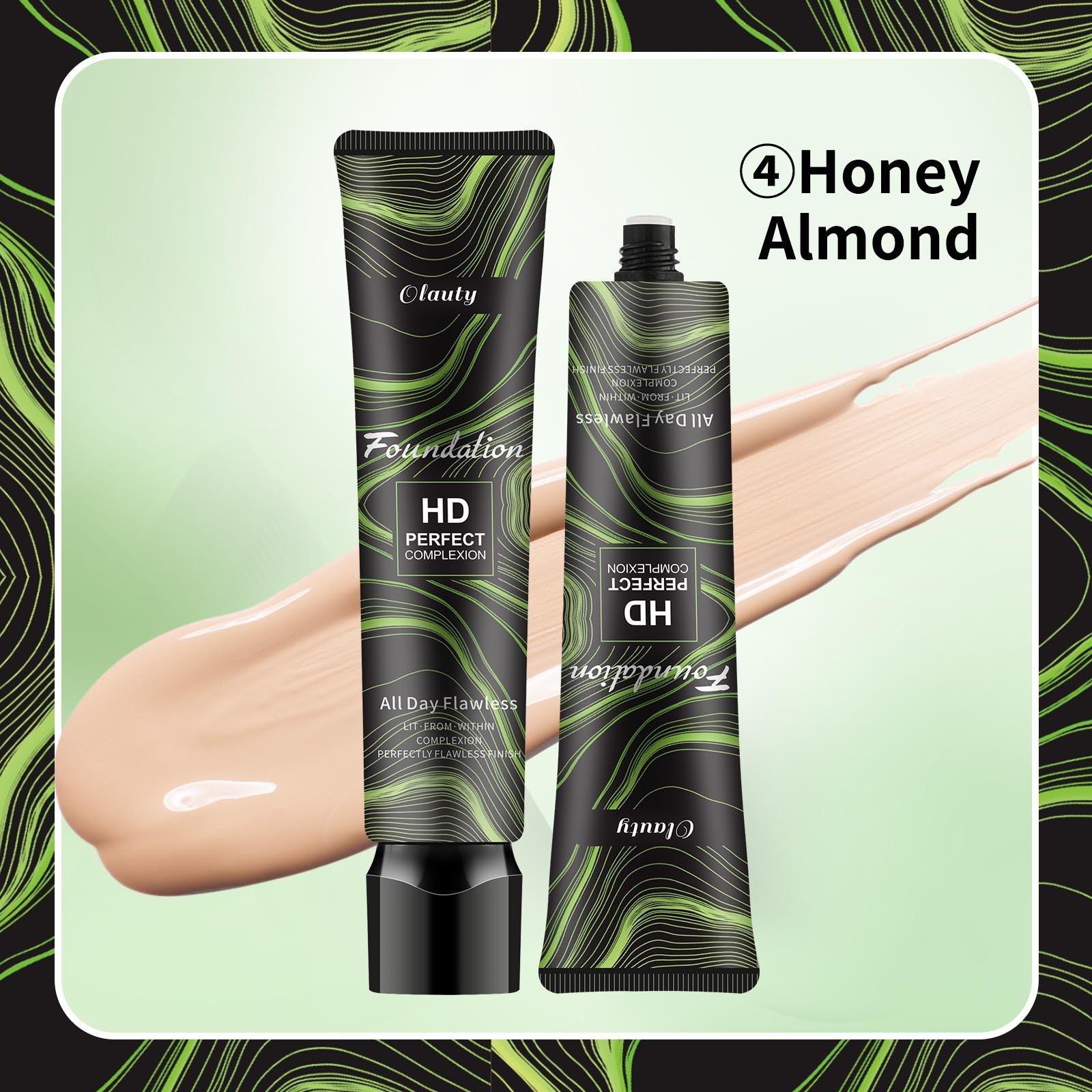 Olauty Liquid foundation waterproof sweatproof moisturizing non-cakey concealer even skin tone natural look makeup