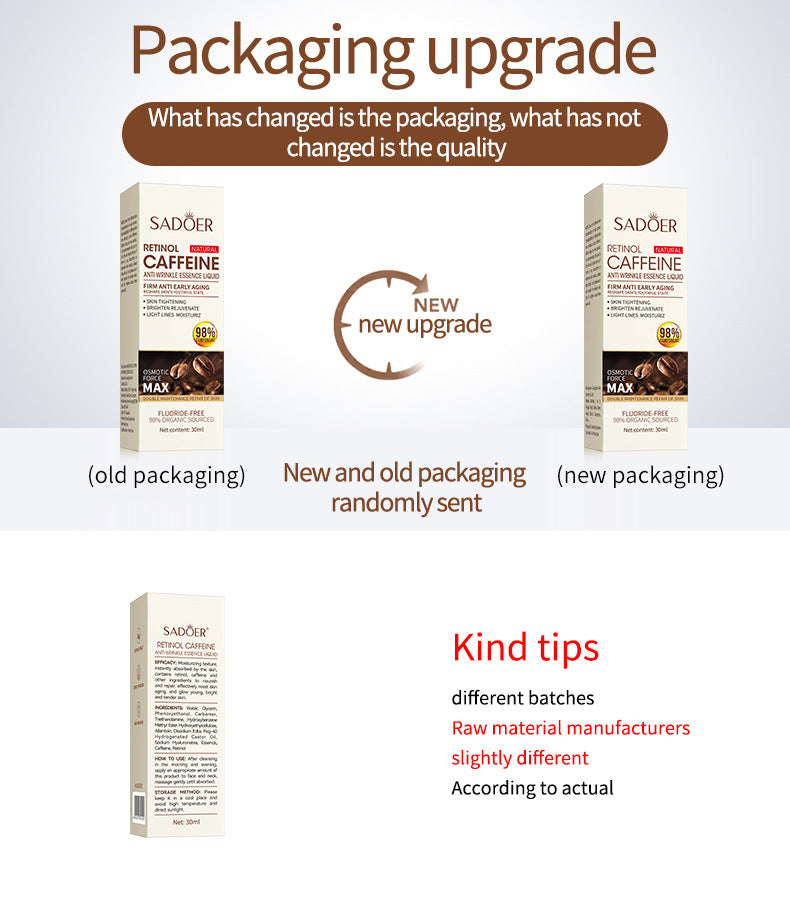 Full English Retinol Caffeine Serum30ml SADOER Hydrating, Moisturizing, and Nourishing  Wholesale