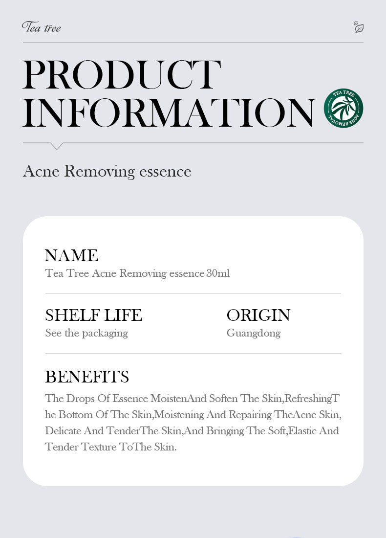 Full English Tea Tree Skincare Set SADOER Cleansing, moisturizing, hydrating five-piece set for  foreign trade wholesale