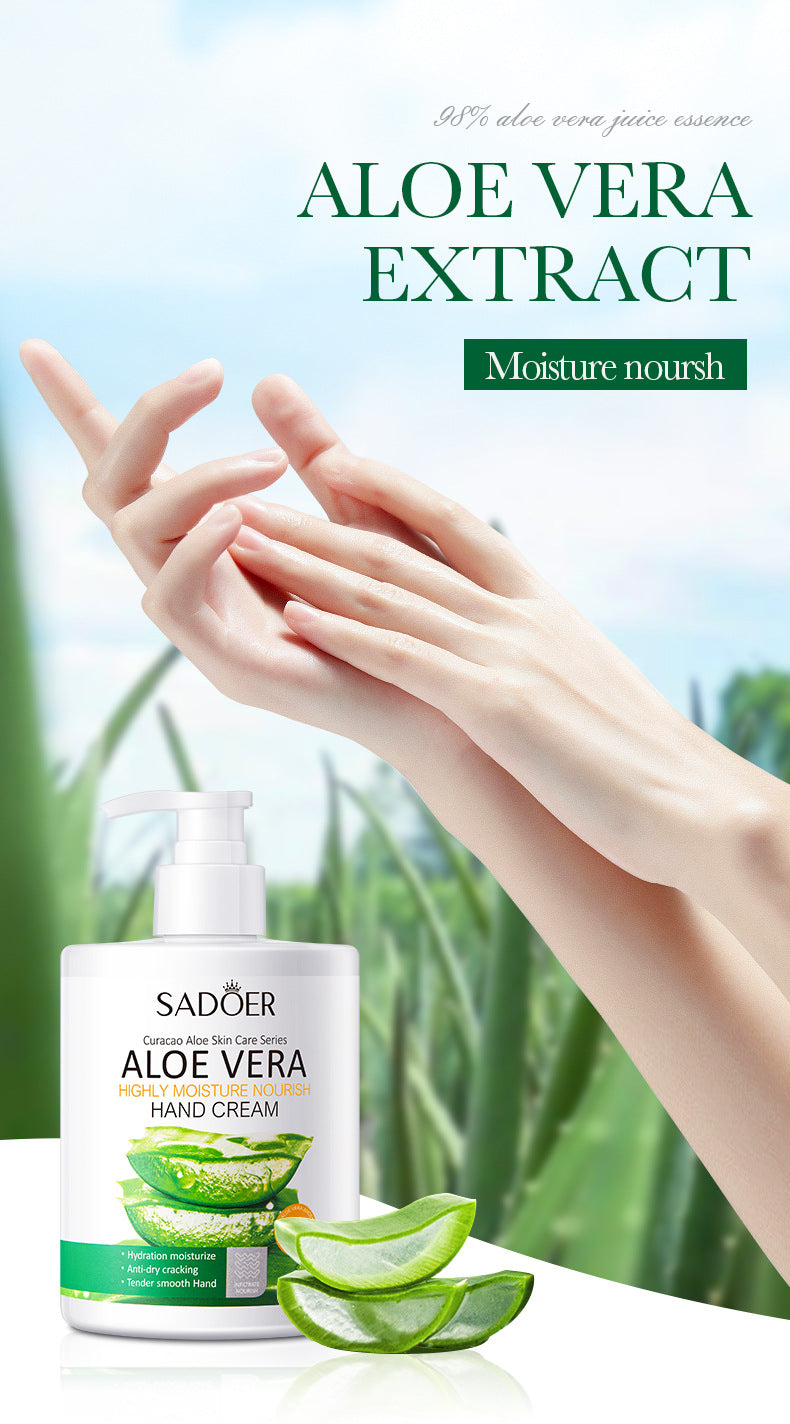 Pump Head Hand Cream450g SADOER Vitamin C Aloe Vera Whitening Large Capacity Cross-Border Wholesale